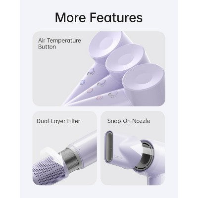 Laifen SE Lite Hair Dryer Purple 1400 Watts - Imperfect Box by This is Beauty US