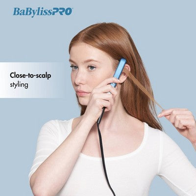 BaBylissPRO Nano Titanium Mini Flat Iron &amp; Pouch Blue - New by This is Beauty US