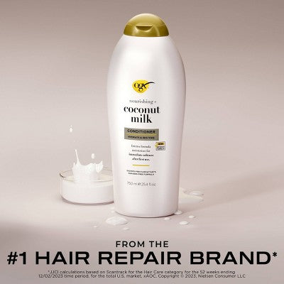 OGX Nourishing Coconut Milk Salon Size Conditioner 25.4 fl oz - Imperfect Container by This is Beauty US