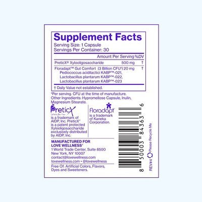 Love Wellness Gut Feelings Probiotics for a Healthy Gut &amp; Immunity 30ct - Imperfect Container by This is Beauty US
