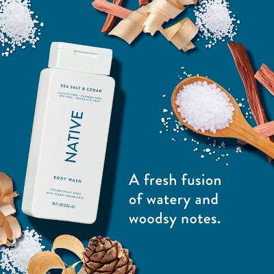 Native Body Wash for Men &amp; Women Sea Salt &amp; Cedar 18 fl oz - Imperfect Container by This is Beauty US
