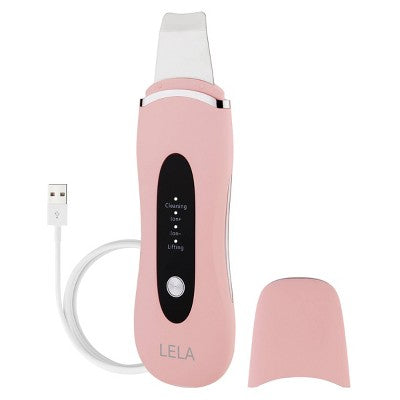Spa Sciences LELA Ultrasonic Skin Scrubber Spatula Pink - New by This is Beauty US