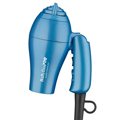 BaBylissPRO Nano Titanium Travel Hair Dryer - Blue - 1000W by This is Beauty US