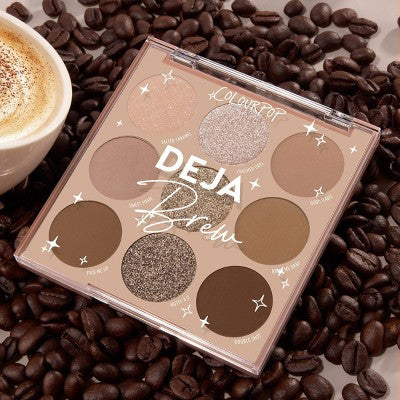 ColourPop 9-Pan Eyeshadow Makeup Palette Deja Brew 0.3oz - Missing Box by This is Beauty US