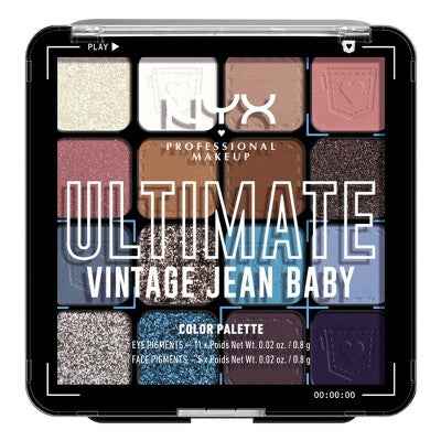 NYX Professional Makeup Ultimate Eyeshadow Palette Vintage Jean Baby 0.32 oz - Imperfect Container