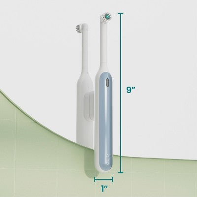 quip Rev Oscillating Rechargeable Electric Toothbrush White/Blue - Imperfect Box by This is Beauty US