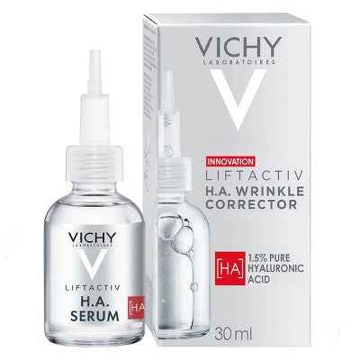 Vichy LiftActiv 1.5% Hyaluronic Acid Wrinkle Corrector, Hyaluronic Acid Face Serum with Vitamin C  1.01 fl oz - New