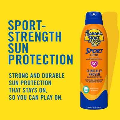 Banana Boat Ultra Sport Clear Sunscreen Spray SPF 50+ 9.5oz - Imperfect Container