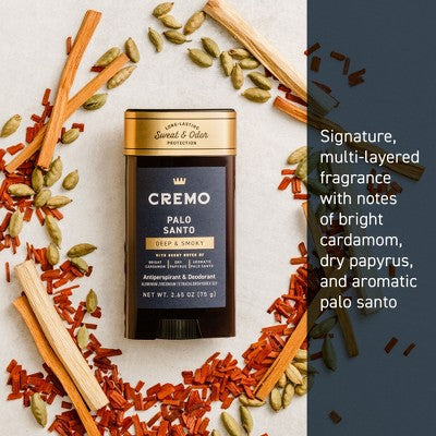 Cremo Solid Antiperspirant Palo Santo 2.65oz - New by This is Beauty US