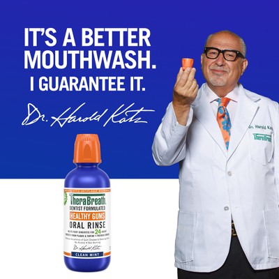 TheraBreath Healthy Gums Mouthwash Antigingivitis Clean Mint 16 fl oz - Imperfect Container by This is Beauty US