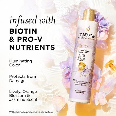 Pantene Illuminating Biotin Shampoo, Nutrient Blends 9.6 fl oz - New by This is Beauty US