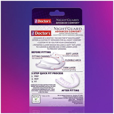 The Doctors Advanced Comfort Night Guard for Nighttime Teeth Grinding 1ct Guard with Storage Case - Imperfect Box by This is Beauty US