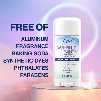 Secret Dry Feel Whole Body Deodorant Light &amp; Fresh 2.4oz - New by This is Beauty US
