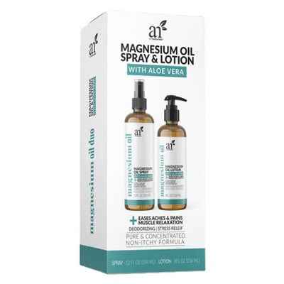 artnaturals Magnesium Oil Spray and Body Lotion Duo 2ct - New