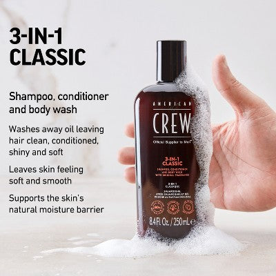 American Crew 3-in-1 Shampoo, Conditioner and Body Wash 15.2 fl oz - Imperfect Container by This is Beauty US