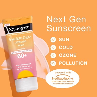 Neutrogena Invisible Daily Defense Sunscreen Lotion SPF 60 3 fl oz - New by This is Beauty US