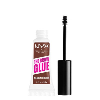NYX Professional Makeup The Brow Glue Instant Brow Styler, Medium Brown, 0.17 oz  DestGlow