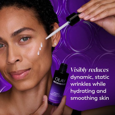 Olay Regenerist Anti-Aging Night Serum, Hydrating &amp; Wrinkle Correcting Treatment 1 fl oz - New
