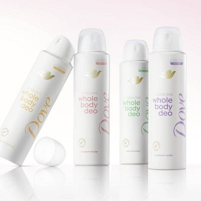 Dove Beauty Whole Body Deodorant Spray Raspberry; Rose Cooling Aluminum-Free 4oz - Imperfect Container by This is Beauty US
