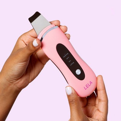 Spa Sciences LELA Ultrasonic Skin Scrubber Spatula Pink - Imperfect Box by This is Beauty US