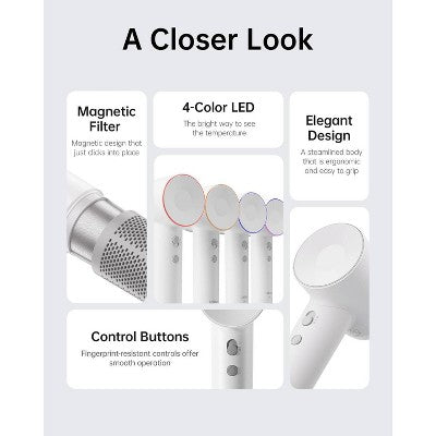 Laifen SE Hair Dryer White 1400 Watts - Imperfect Box by This is Beauty US