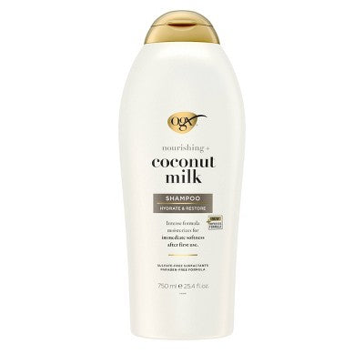 OGX Nourishing Coconut Milk Moisturizing Shampoo 25.4 fl oz - Imperfect Container by This is Beauty US