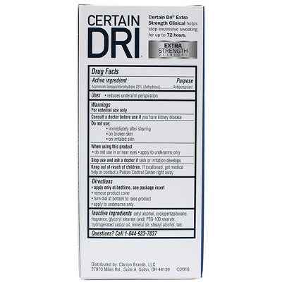 Certain Dri Extra Strength Solid Antiperspirants and Deodorant Powder Fresh 1.7 oz. - New