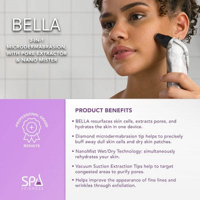 Spa Sciences BELLA 3-in-1 Diamond Tip Microdermabrasion System - Imperfect Box by This is Beauty US