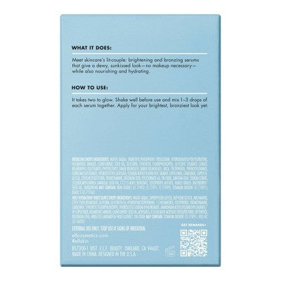e.l.f. SKIN The Hottest Drops Duo Bronzing Drops &amp; Holy Hydration 2ct/0.33oz - Imperfect Box