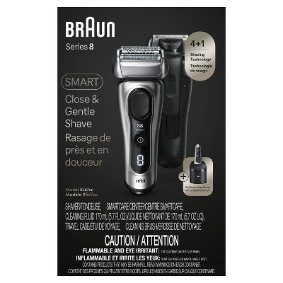 BRAUN SERIES 8-8567CC RECHARGEABLE WET &amp; DRY SHAVER + SMARTCARE CENTER - Imperfect Box