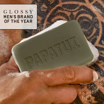 Papatui Enriching Men Bar Soap Sandalwood Suede 7oz - Imperfect Box by This is Beauty US