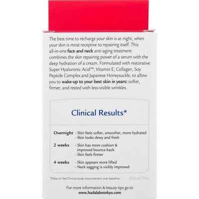 Hada Labo Tokyo Anti-Aging Overnight Treatment Hyaluronic Acid Night Cream 1.76oz - New