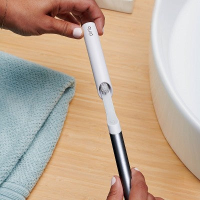 quip Sonic Electric Metal Toothbrush and Travel Case Slate - Imperfect Box by This is Beauty US