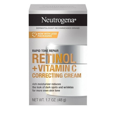 Neutrogena Rapid Tone Repair Retinol + Vitamin C Face and Neck Cream 1.7oz - Imperfect Box by This is Beauty US