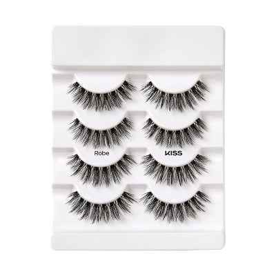 KISS Products Lash Couture 3D Volume False Eyelashes Robe 4ct - New