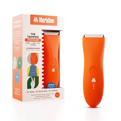 Meridian Trimmer Premium Pubic; Body Hair Trimmer for Men &amp; Women Below-the-Belt Groomer, Ball Trimmer, Bikini Trimmer, Bonus Pouch Blaze - New by This is Beauty US