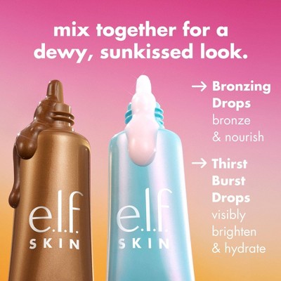 e.l.f. SKIN The Hottest Drops Duo Bronzing Drops &amp; Holy Hydration 2ct/0.33oz - Imperfect Box