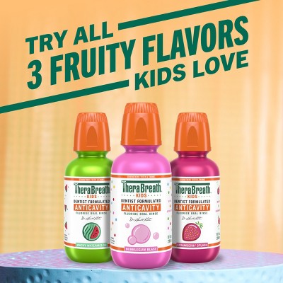 TheraBreath Kids Bubble Gum Mouthwash 10oz - New by This is Beauty US