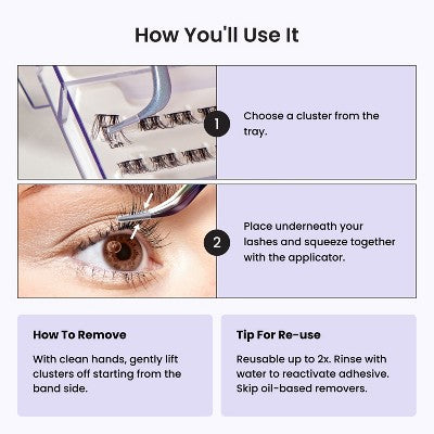 KISS Products imPRESS Long Lasting Press-On Self Adhesive False Eyelashes Demi Edgy 24ct - New by This is Beauty US