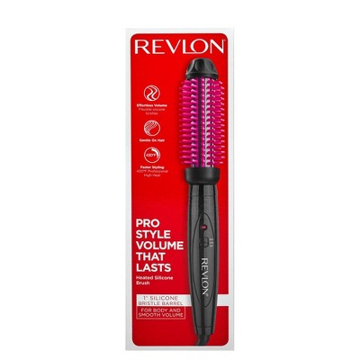 Revlon Pro Collection Heated Silicone Bristle Curl Brush Black 1" - Imperfect Box by This is Beauty US
