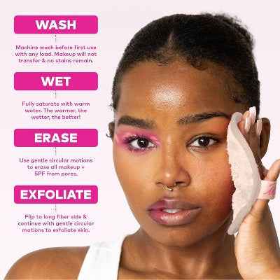 MakeUp Eraser Sweet Cream Skincare Tool Set With Laundry Bag 7ct - New