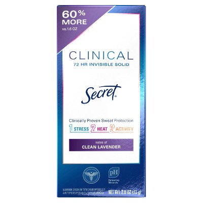 Secret Clinical Invisible Solid Antiperspirant &amp; Deodorant Clean Lavender 2.6oz - Missing Box by This is Beauty US