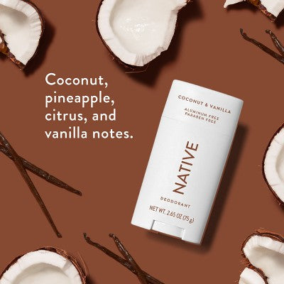 Native Solid Deodorant for Women &amp; Men Coconut &amp; Vanilla 2.65oz - Imperfect Container by This is Beauty US