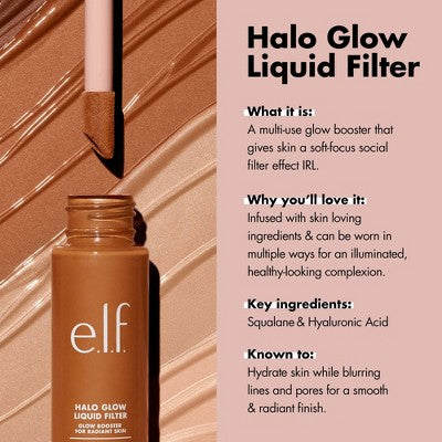 e.l.f. Halo Glow Liquid Filter Highlighter 2 Fair/Light 1.06 fl oz - New by This is Beauty US