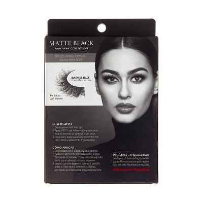 KISS Products Lash Couture Matte Black False Eyelashes Matte Cheviot 8ct - New