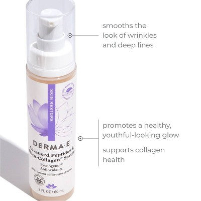 derma e Advanced Peptides &amp; Collagen Serum 2 fl oz - New by This is Beauty US