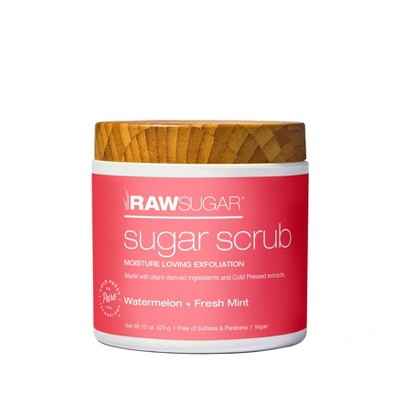 Raw Sugar Moisture Loving Sugar Scrub Watermelon + Fresh Mint 15oz - New