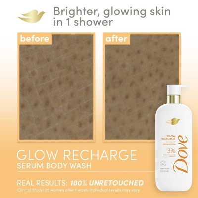 Dove Beauty Serum Body Wash for Women with 3% Brightening Serum + Vitamin C Glow Recharge 18.5 fl oz - Imperfect Container by This is Beauty US