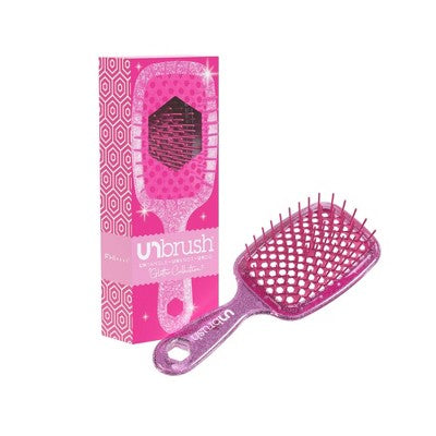UNbrush Detangler Hair Brush Glitter Rose Quartz - Imperfect Boxt by This is Beauty US