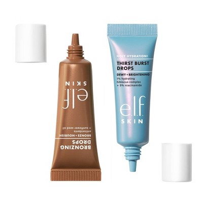 e.l.f. SKIN The Hottest Drops Duo Bronzing Drops &amp; Holy Hydration 2ct/0.33oz - Imperfect Box